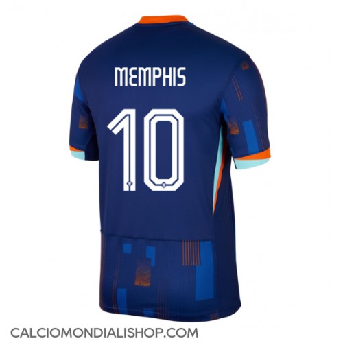 Maglie da calcio Olanda Memphis Depay #10 Seconda Maglia Europei 2024 Manica Corta